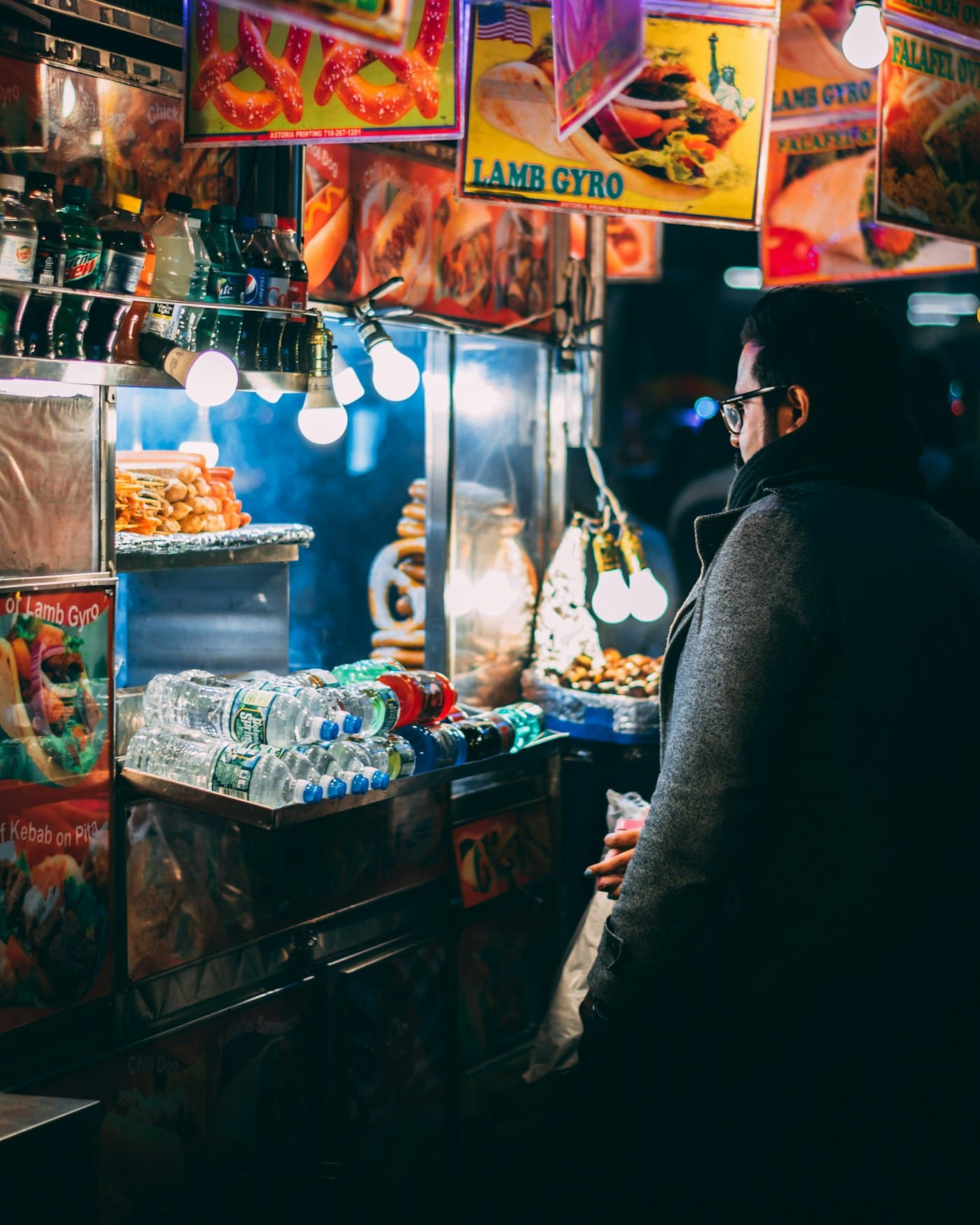 Street food being prepared on campus